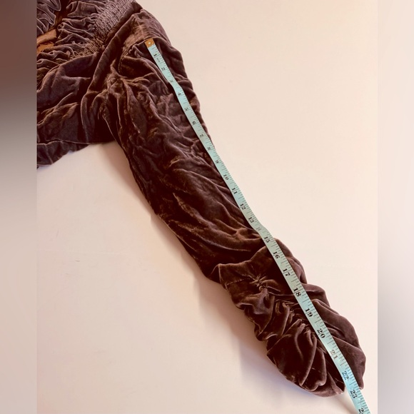 RARE☀️Vintage 100% Silk Crushed Velvet Romantic,Poet jacket with ruching.Size S - Picture 13 of 13